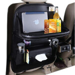 PU Leather Fashionable Car Seat Back Storage (Black)