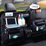 PU Leather Fashionable Car Seat Back Storage (Black)