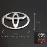 Toyota Abs Crome Car Plastic Logo